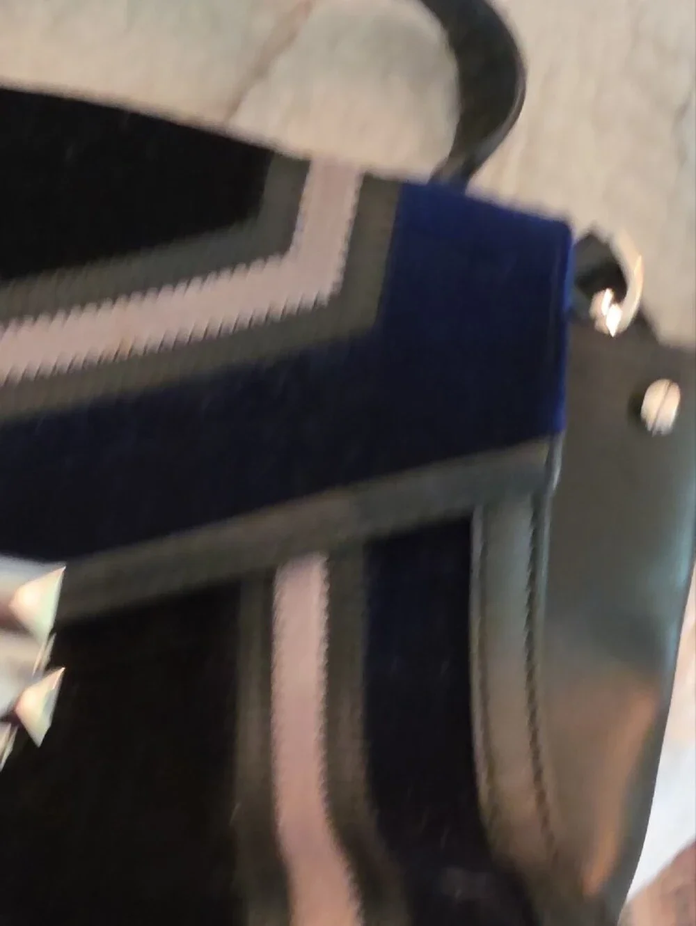 Michael kors  Black & Navy Velvet Crossbody Shoulder Bag